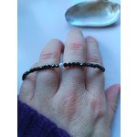 Ellentétek  fekete-fehér luxus karkötő, ezüst