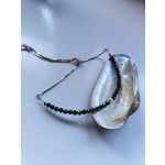 Ellentétek  fekete-fehér luxus karkötő, ezüst