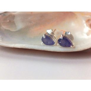   Nuit Indigo – iolit csepp alakú bedugós ezüst fülbevaló