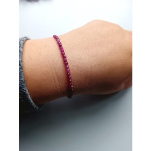 Rubin karkötő, ezüst