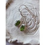 Olivin extra, ezüst fülbevaló