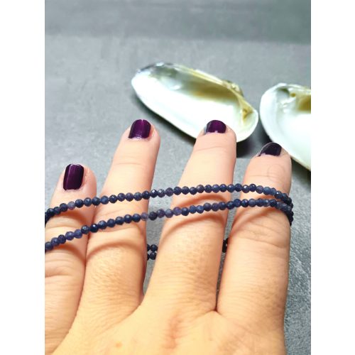 Dupla soros zafír karkötő, ezüst