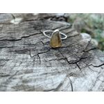 Nyers Citrin gyűrű, ezüst