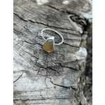 Nyers Citrin gyűrű, ezüst