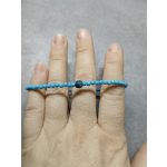 Türkenit kék karkötő, orvosi fémmel