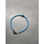 Türkenit kék karkötő, orvosi fémmel