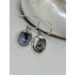 Dentrit/ merlinit / dentrites achát ezüst fülbevaló 