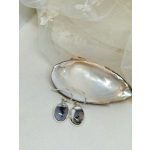 Dentrit/ merlinit / dentrites achát ezüst fülbevaló 