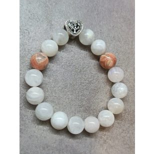 Hófehér szeretet, ezüst szív charmmal