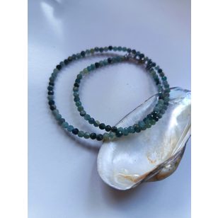 Kékturmalin duplasoros, ezüst karkötő