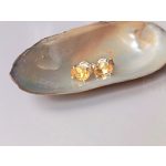 Éclat Solaire – ovális citrin bedugós ezüst fülbevaló