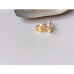 Éclat Solaire – ovális citrin bedugós ezüst fülbevaló