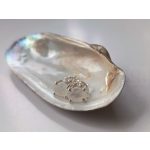 Feuille Lune – ovális holdkő bedugós ezüst fülbevaló