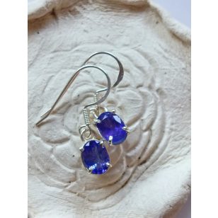 Tanzanit, exkluzív ezüst fülbevaló