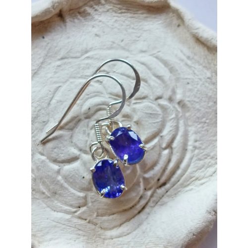 Tanzanit, exkluzív ezüst fülbevaló