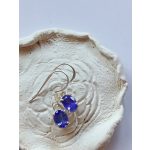 Tanzanit, exkluzív ezüst fülbevaló