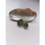 Eclan't Paon – pávakagyló ovalis alakú ezüst fülbevaló