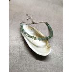 Zöld kristály, apatit ezüst karkötő 