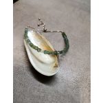 Zöld kristály, apatit ezüst karkötő 