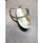 Zöld kristály, apatit ezüst karkötő 