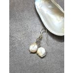 Tenyésztett gyöngy, ezüst fülbevaló