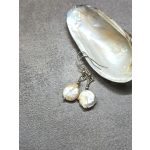 Tenyésztett gyöngy, ezüst fülbevaló