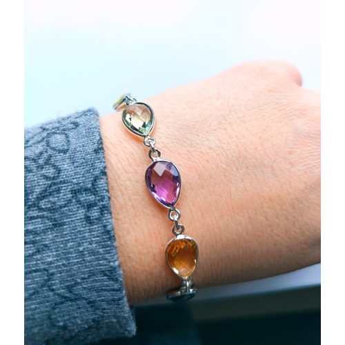 Élégance Cascade – csepp alakú drágakövekből készült prémium karkötő