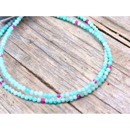 Élégance Amazonite Rubis