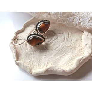 Fauve Élégance – tigrisszem csepp fülbevaló