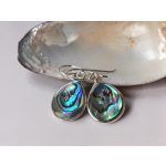 Nacre Paon – pávakagyló csepp alakú ezüst fülbevaló