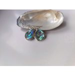 Nacre Paon – pávakagyló csepp alakú ezüst fülbevaló