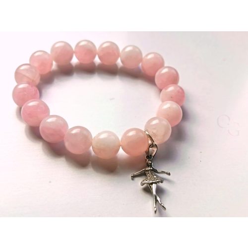 Rózsakvarc Balerina Charmmal